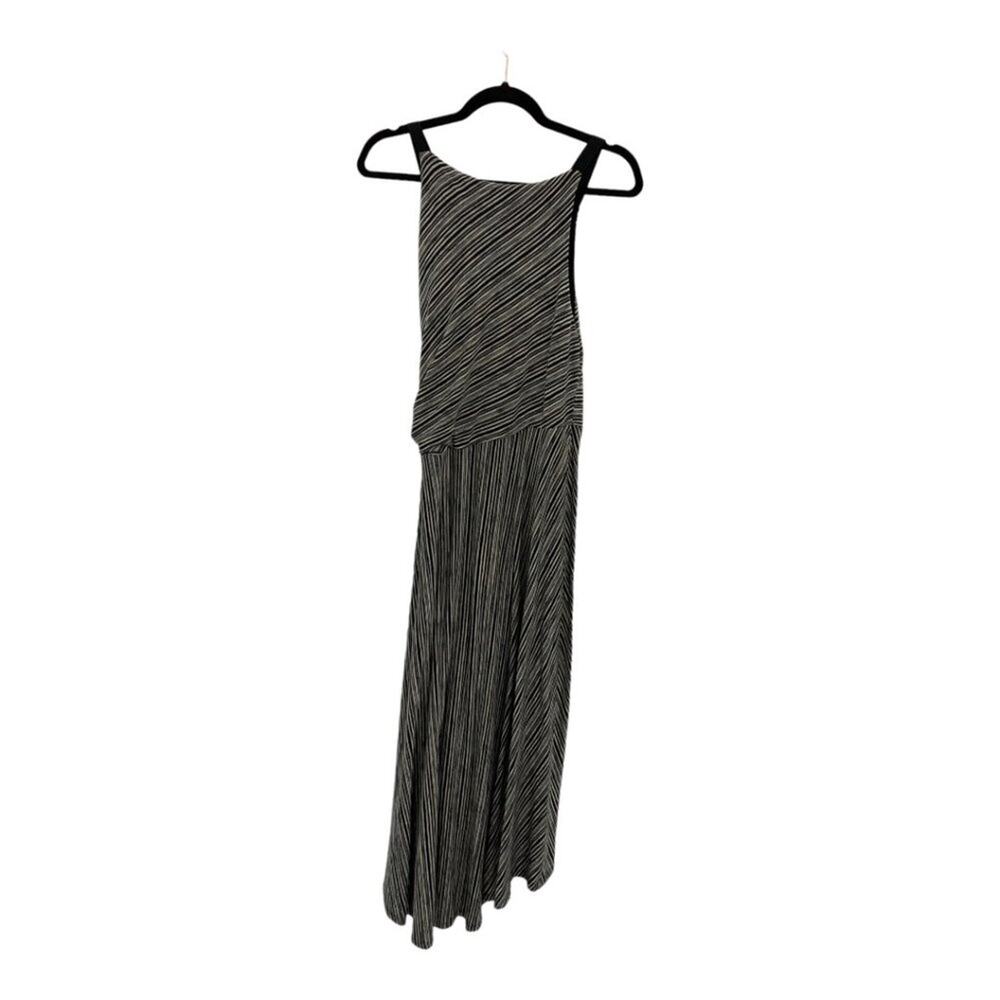 Anthropologie Maeve Salsola High Low Faux Wrap Jersey Dress Black Stripe Small - Picture 9 of 9
